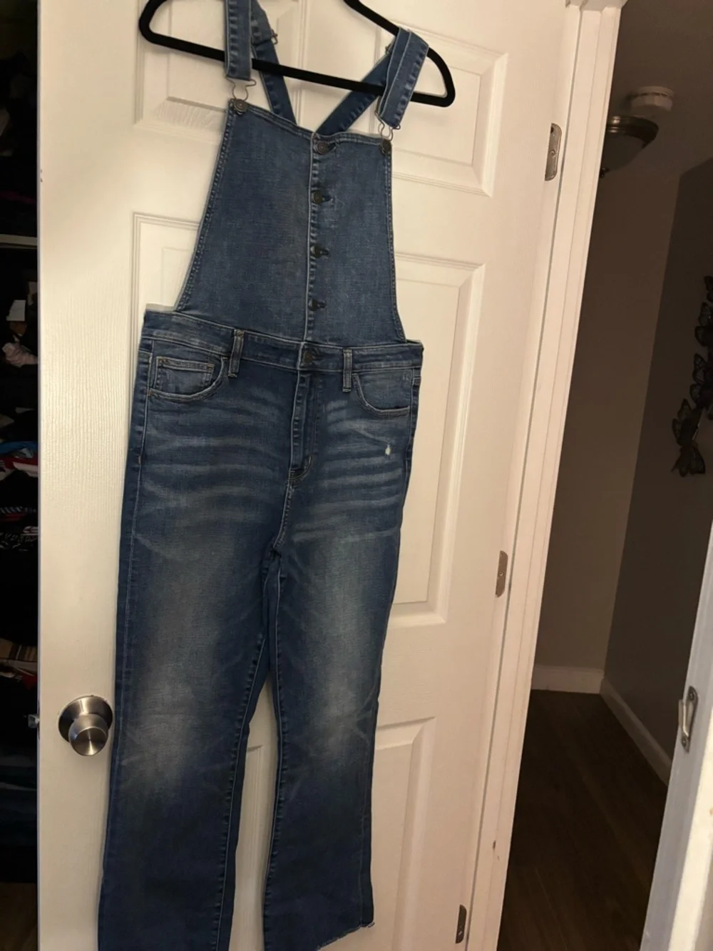 American Eagle Outfitters Men's Blue Denim Bib Overalls - Picture 1 of 7